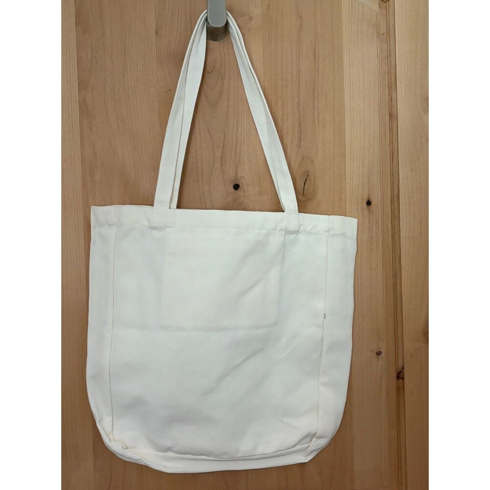 Coral Ridge Designs The Reader Skeleton Embroidered Tarot Card Canvas Tote NWT - Picture 2 of 3
